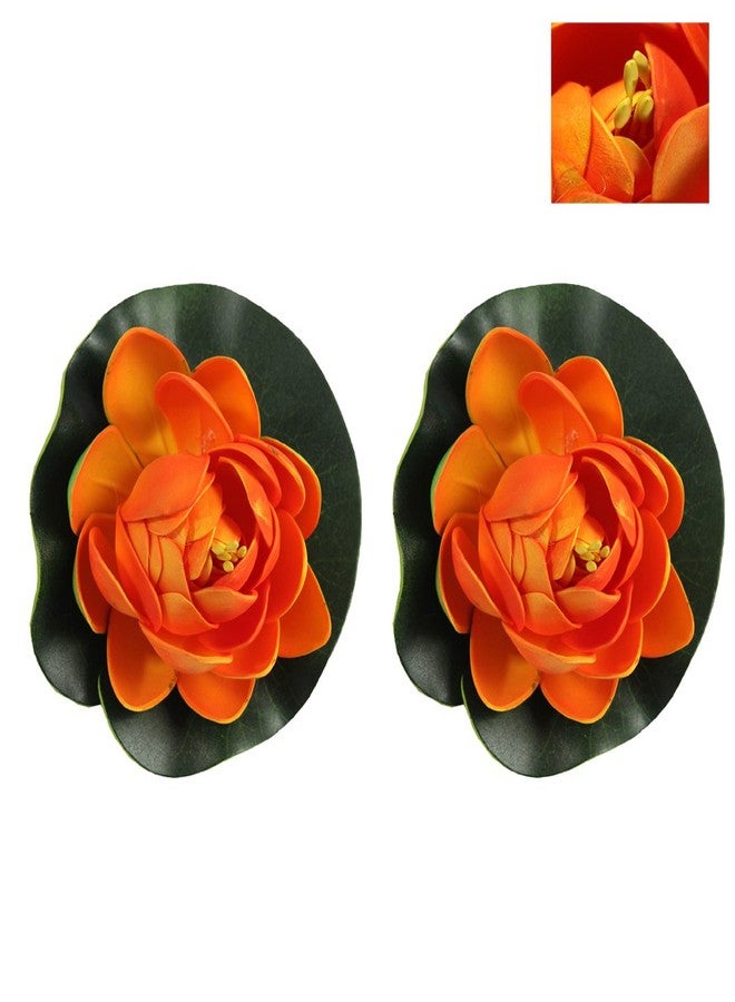 Nema NM Nema Foam Lotus Floating Aquarium Decor - Orange - Pack of Two - Image 2